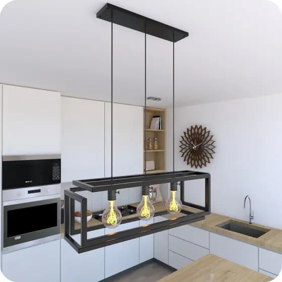 Pendente Triplo Para Sala De Jantar Infinity 3 Lâmpadas