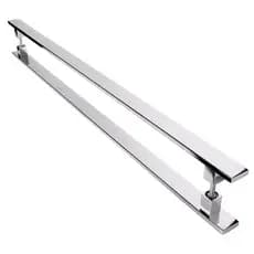 Puxador Inox Para Porta Pivotante Madeira Vidro 90 cm