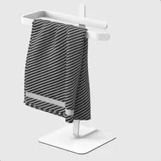 Porta Toalha Lavabo Branco de Bancada Suporte Toalha Oslo