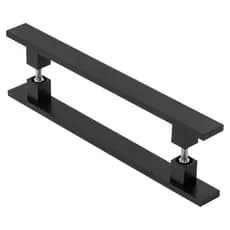 Puxador Inox Preto Para Porta Pivotante Madeira Vidro 70 Cm