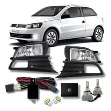 Kit Farol Milha Gol G6 2013 2014 2015 2016 Super Led E Pingo Branco