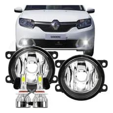 Par Farol Milha + Lâmpadas Led Sandero Logan 2008 Até 2022