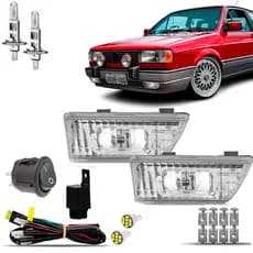 Kit Farol De Milha Neblina Auxiliar Farolete Completo Gol Voyage Saveiro G1 Quadrado  87 88 89 90 91 92 93 94 motorista