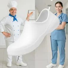 Babuche Feminino Para Cozinheira Sapato Hospitalar Unissex Limpeza Cozinha