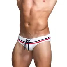 UXH Sungas Masculinas Cuecas Cavadas  Nylon Cintura Baixa Biquíni Macio UDL108