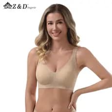 Sutiã Feminino Sem Aro Estampa Delicada Laterais Largas e Modelagem Anatômica e Toque Macio 2698