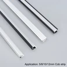 Kit 10 Perfil Embutir Slim 50cm Largura 5mm 8mm 10mm 12mm Para Fita De Led