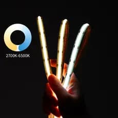 COB CCT Led Strip Light 12V 24V Regulável 2700K-6500K Fita Flexível De Alta Densidade 608 LEDs/m 10mm