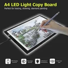 Almofada De Luz LED , A4 Artcraft Tracing Pad Caixa Brilho Regulável Placa Recarregável Para Artistas Desenho Esboço Ani
