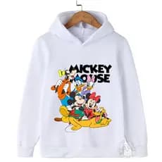 Moletom Canguru Unissex Estampa Mickey Mouse E Seus Amigos Blusa Algodão Básico  Com Capuz Lançamento Unissex