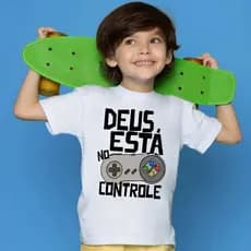 Camiseta Infantil Menino Blusa Estampa Cristã