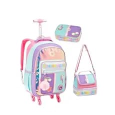 Kit Mochila de Rodinhas Holográfico