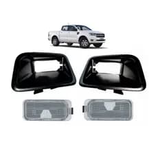 Par Molduras E Lanterna Da Luz Placa Ford Ranger 2013 A 2022