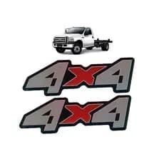 Par Emblema Paralama 4x4 Original Ford F4000 08/ (2 Un) Vermelho