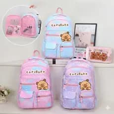 Mochila Capivara Juvenil/Infantil + Estojo