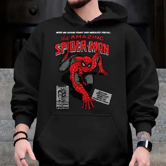 Moletom Blusa de Frio Spider Man Homem Aranha Casaco Flanelado com Capuz