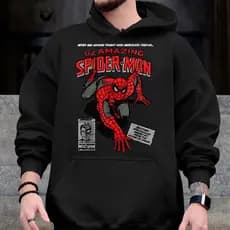 Moletom Blusa de Frio Spider Man Homem Aranha Casaco Flanelado com Capuz