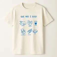 Camiseta Unissex Que País é Esse Brasil Camisa Estampada Emojis Lançamento