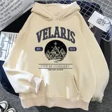 Blusa de Moletom Com Capuz Velaris Basgiath Unissex Vintage Lançamento Inverno