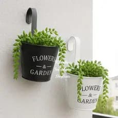 Vaso Garden Redondo De Plástico Com Alça Única De Parede Para Arranjos Decorativos Vaso Para Plantas