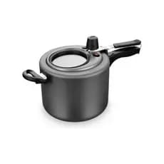 Panela de pressão fechamento interno com visor de vidro maior 4,5l aluminio com antiaderente MTA