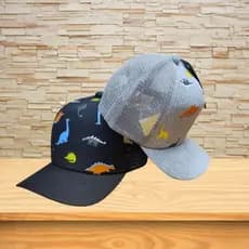 Boné infantil menino telinha de 1 a 5 anos dinossauro