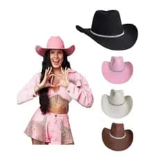 Chapéu Cowboy Adulto Unissex com Strass — Várias Cores