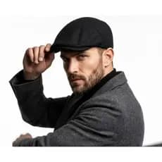 Boina Masculina Clássica em Lã – Moda Retrô Elegante