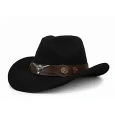 Chapéu Cowboy Vaqueiro em Feltro Ocidental Clássico Unissex Aba Larga Conforto e Estilo Country