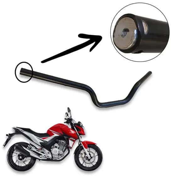 Guidão CB Twister 250 Preto Modelo Original com Fixação para os Pesos 2016 A 2023