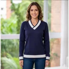 Blusa Suéter Feminina de Frio | Blusinha Manga Longa | suéter de Tricot | Blusa Básica Gola V