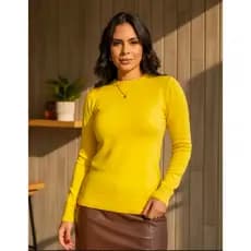 Blusa Suéter de Frio Feminina | Blusinha de Trico | Blusa Feminina Manga Longa | Blusa de Trico