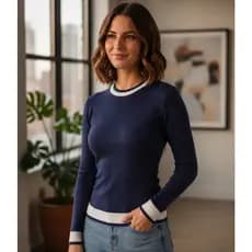 Blusa Suéter Feminina de Frio | Blusinha  Manga Longa | Básica de trico | blusa básica de Trico