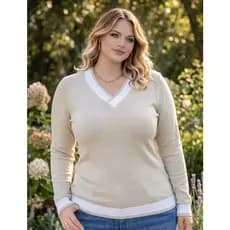 Blusa Sueter Feminina  Tamanho G | Blusinha de Tricot G Blusa Plussize | Blusinha Plus Size