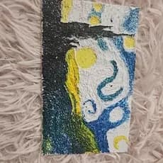 Quadro réplica Van Gogh noite estrelada