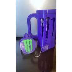 Porta lata Monster com tampa e abridor de lata