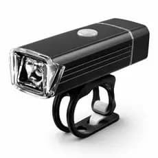 Farol Dianteiro para Bicicleta LED 180 Lumens Recarregável USB Alumínio 1200mAh