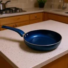 Frigideiras Alumínio Revestimento Cerâmico Antiaderente 20 cm, 24cm, 26cm - Azul Fritar Não gruda