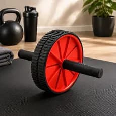 Roda Rolo Rodinha Exercício Abdominal Dupla Cores Sortidas Treino Intensivo Pegada Antiderrapante