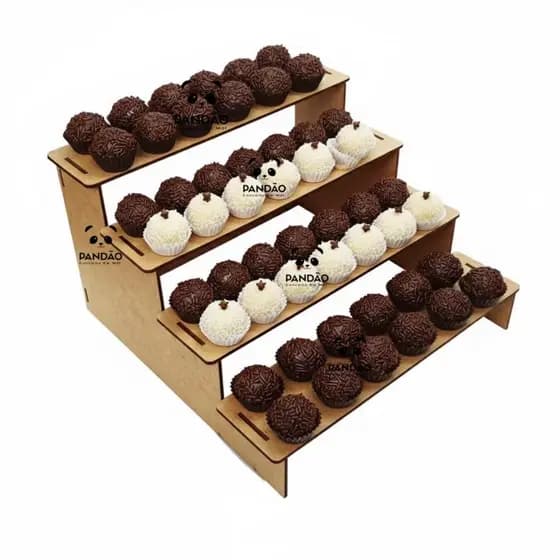 Kit 2 Escadinha Para Suporte de Doces Cupcakes Decoração de Festas Promoção