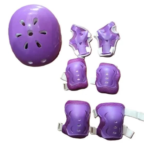 Capacete De Patins Criança serviu Ate 8 Anos Kit De Proteção Infantil Para Patinete e Skate Promoção