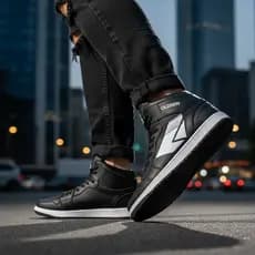 Tênis Masculino Botinha Casual Cano Médio Confortável Macio Leve Para Dia a Dia Em Promoção