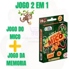 Jogo do Mico 2 em 1 Pais e Filhos  Jogo da Memoria  + Jogo do Mico