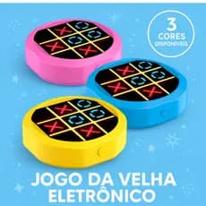 Jogo Da Velha Eletrônico 3 Em 1 Compacto Portátil Educativo
