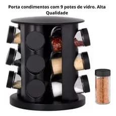 Porta Tempero giratório 10 peças.
