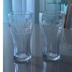 Jogo de copos da Coca Cola Contour 470 ml com 2 unidades em vidro .