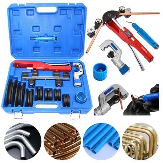 Kit Curvador Tubos De Cobre Com Cortador (1/4, 5/16, 3/8, 1/2, 5/8, 3/4, 7/8 polegadas)