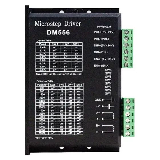 DM556 Driver Digital de Passo | Tensão 20-50V DC | Microstepping | Compatível com Nema 23, 24 e 34