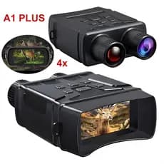 Câmera binocular de visão noturna infravermelha de alta definição com zoom óptico de 4x.