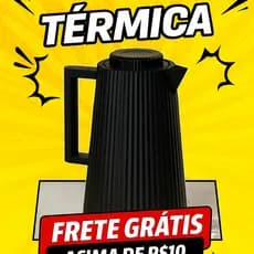 Garrafa Térmica Moderna Kobe Preta 1l Listra Elgante Canelada Lehaví garrafa térmica, térmica moderna, garrafa café